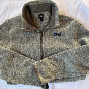 Boys Patagonia Better Sweater Large Birch White